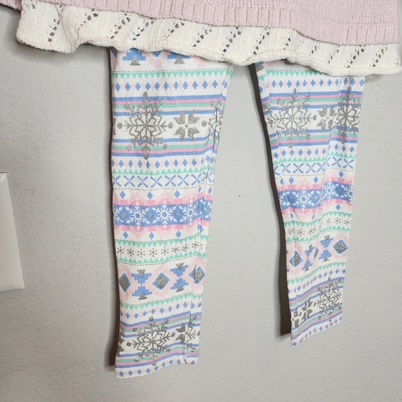 NWT Cynthia Rowley Unicorn 2-Piece Pink Metallic Sweater Snowflake Pants  Small - Picture 3 of 15